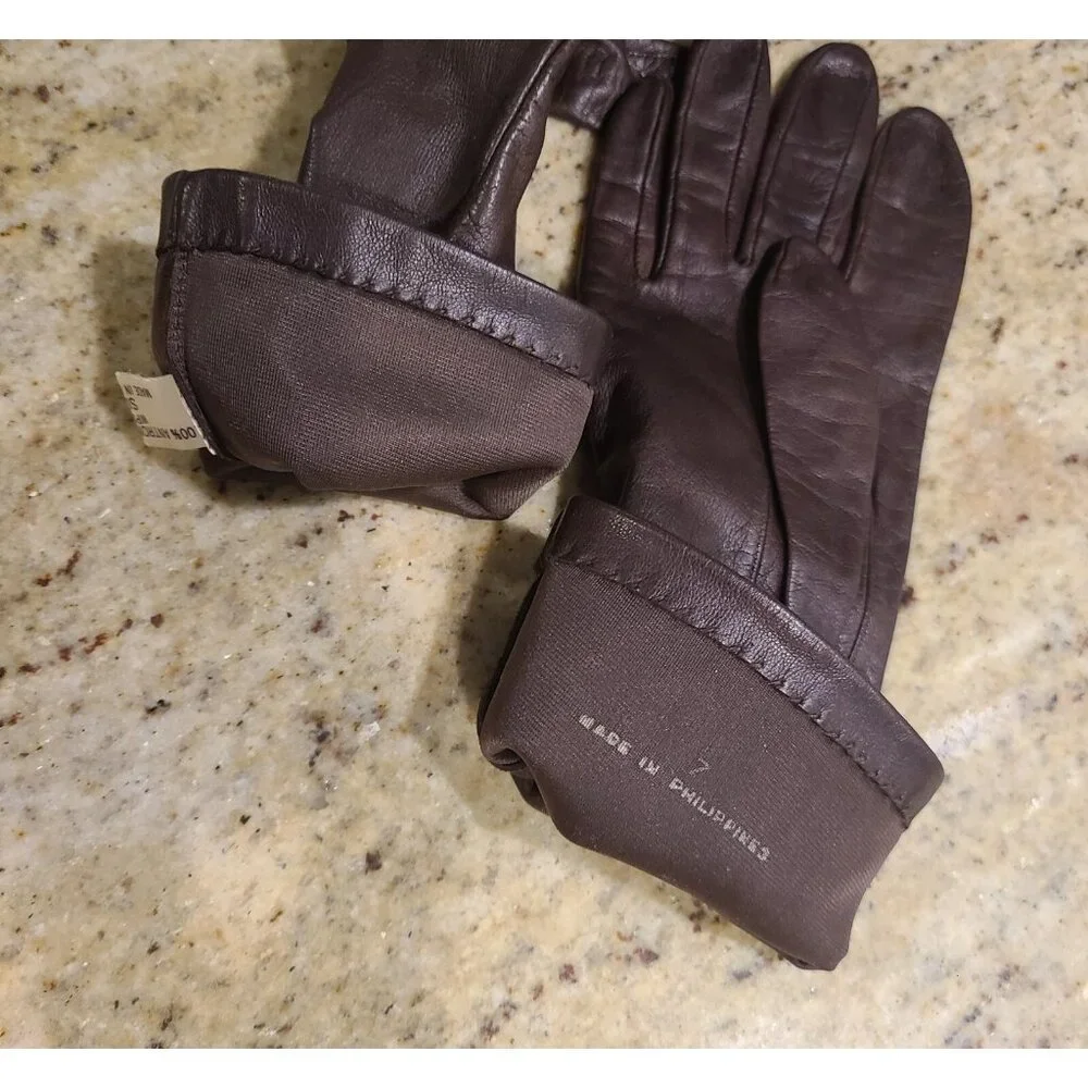 Vintage Womens Size M Brown Soft Leather Formal 10